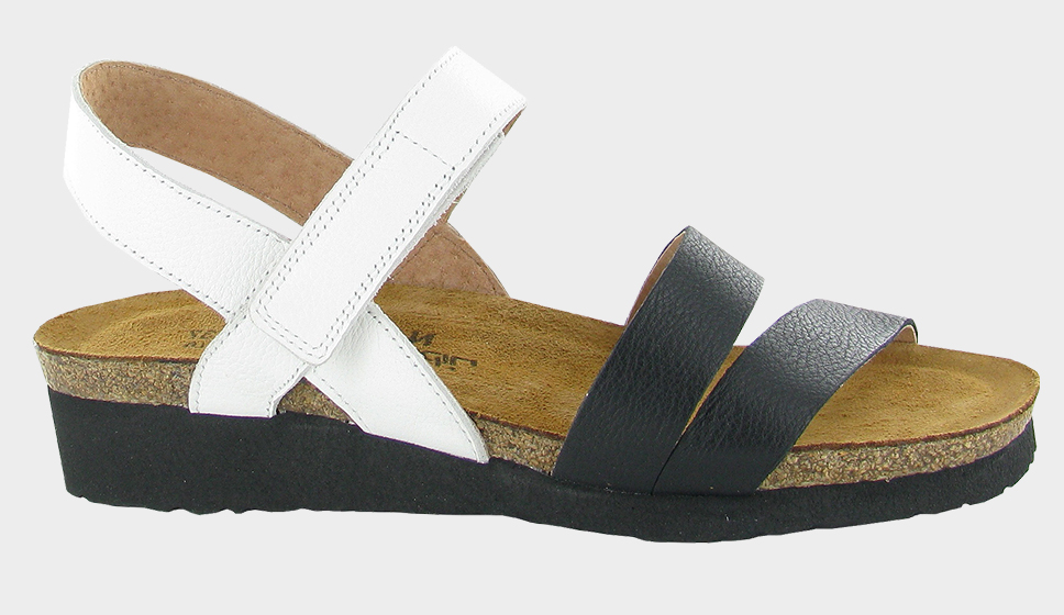 Naot Kayla: Soft White Lthr/Soft Black Lthr