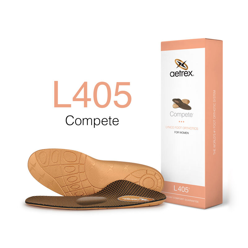 Women's Aetrex Insoles: L405 Compete Orthotics with Metatarsal Support
