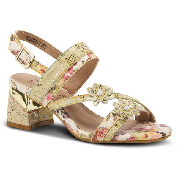 L'Artiste Vasudha Quarter Strap Sandal: Yellow