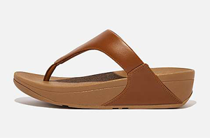 FitFlop Adjustable Leather Toe-Post: Light Tan
