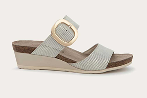 Naot Magic: Platinum Striped Suede