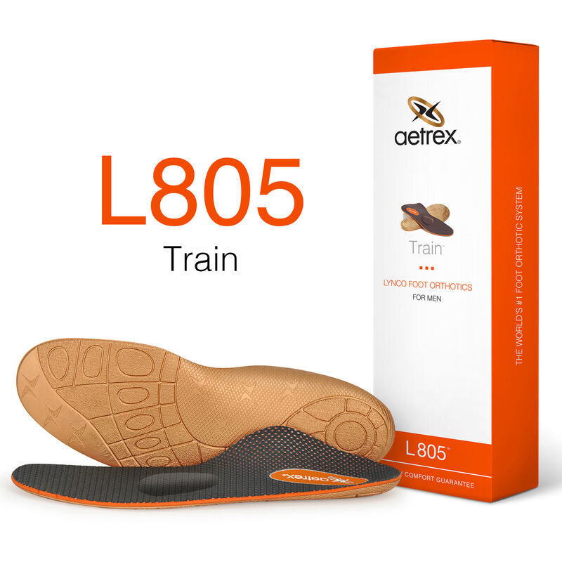 Men's Aetrex Insoles: L805 Train Orthotics with Metatarsal Support
