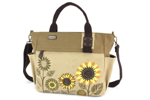 Chala Canvas Print Pocket Tote - Bird - Sand