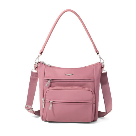 Baggallini Nolita Convertible Crossbody - Mauve Twill