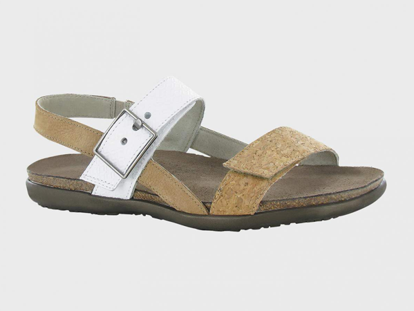 Naot Norah: Cork Lthr/Nude Nubuck/White Diamond Lthr