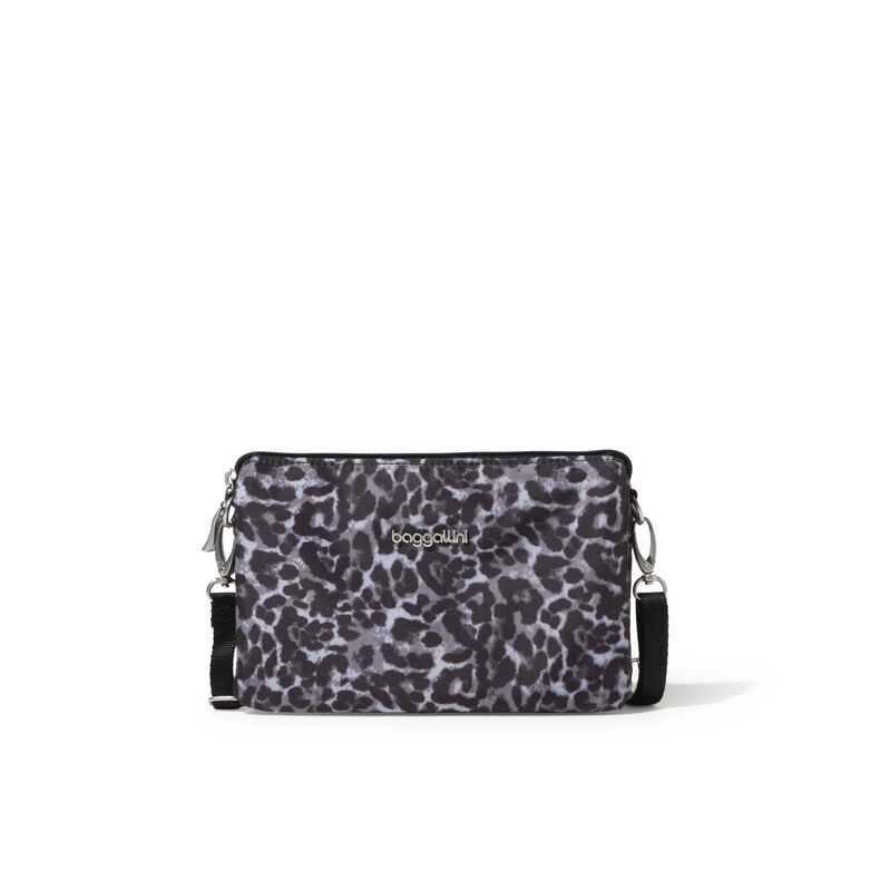 Baggallini The Only Mini Bag - Grey Wild Cheetah