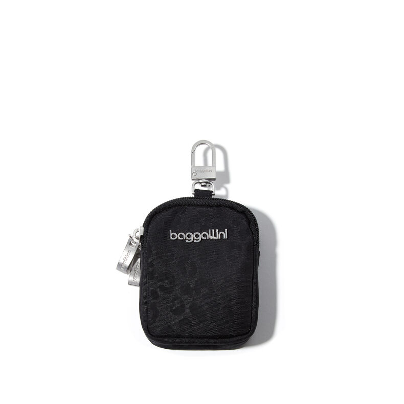 Baggallini On The Go Mini Pouch - Black Cheetah Emboss