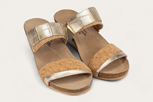 Naot Royalty: Radiant Gold Lthr/Cork Lthr