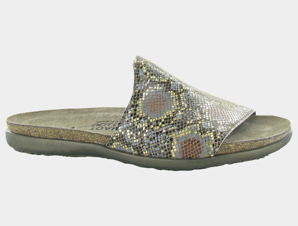 Naot Skylar: Golden Python Leather
