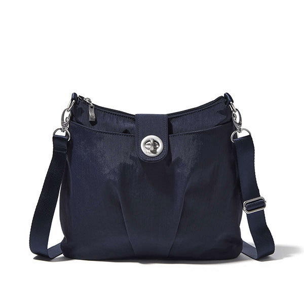 Baggallini SOR631 Sorrento RFID Hobo Bag Midnight Blossom Print