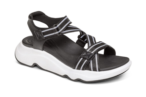 Aetrex Marz Sandal: Black