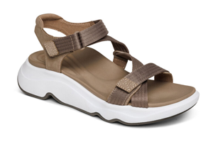 Aetrex Marz Sandal: Taupe