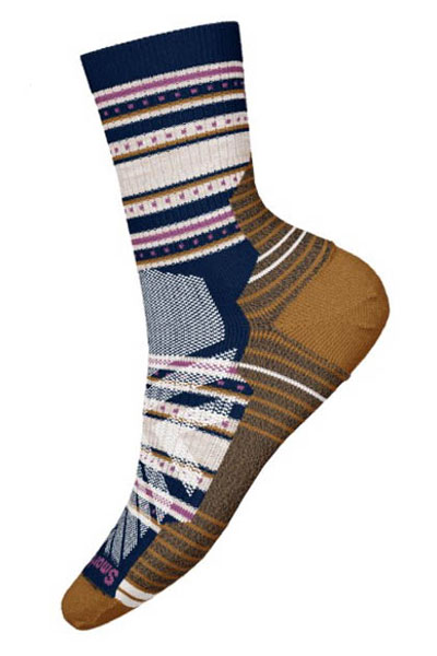 Smartwool - Hike Light Cushion Stitch Stripe Mid Crew Socks - Deep Navy