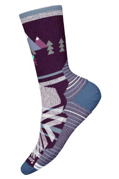 Smartwool - Women's Hike Light Cushion Under the Stars Crew Socks: Bordeaux