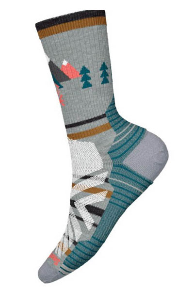 Smartwool - Women's Hike Light Cushion Under the Stars Crew Socks: Lunar Gray Heather