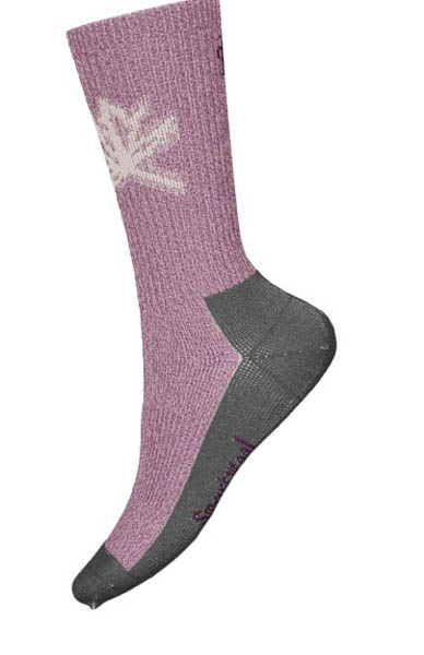 Smartwool - Women's Hike Classic Edition Light Cushion Leaf Pattern Crew Socks - Meadow Mauve