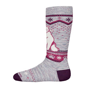 Smartwool - Kids' Wintersport Full Cushion Polar Bear Pattern OTC Socks: Purple Eclipse