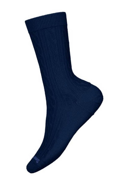 Smartwool - Women's Everyday Cable Crew Socks: Deep Navy Heather