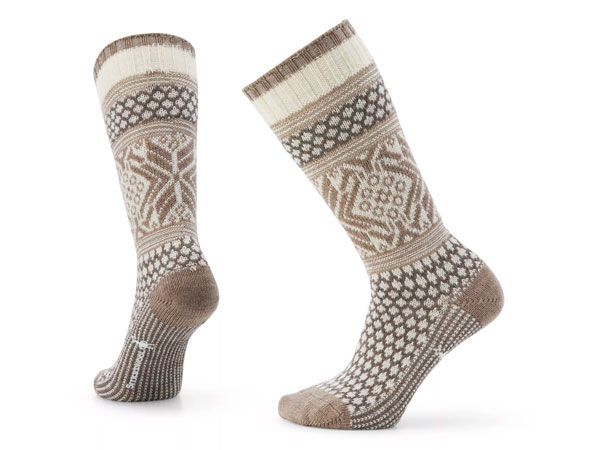 Smartwool - Women's Everyday Popcorn Snowflake Pattern Crew Socks: Moonbeam