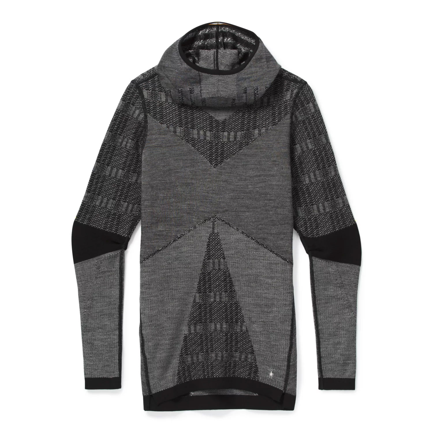 Women's Intraknit Thermal Max Merino Base Layer Pattern Hoodie - Black Plaid