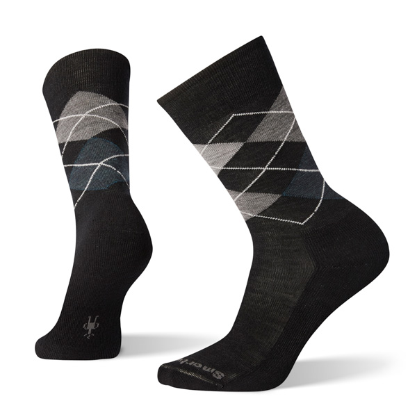 Smartwool Men's Diamond Jim Crew Sock: Black/Charcoal