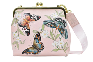 Anuschka Medium Frame Satchel - Butterfly Melody