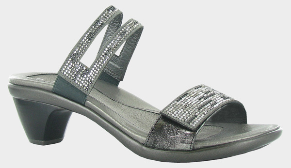 Naot Temper: Gray/Black Multi Rivets/Metallic Onyx Lthr