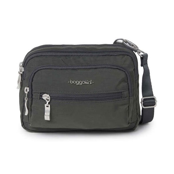Baggallini TRZ419 Triple Zip Bagg Charcoal