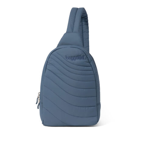 Baggallini Set Wave Sling - Black Wave Puff
