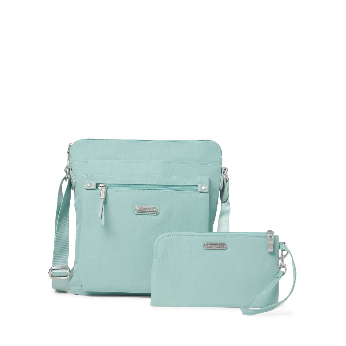Baggallini Go Bagg With RFID Phone Wristlet: Seaglass