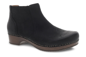 Dansko Barbara: Black Burnished Nubuck