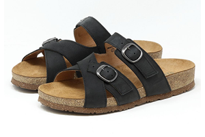 Stegmann Women's Heidi Leather Sandal: Black