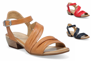 Miz Mooz: Capri - Brandy, Scarlet, Black