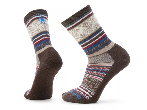 Smartwool Everyday Fair Isle Sweater Light Cushion Crew Socks: Chestnut