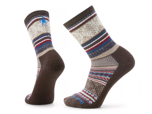 Smartwool Everyday Fair Isle Sweater Light Cushion Crew Socks: Chestnut
