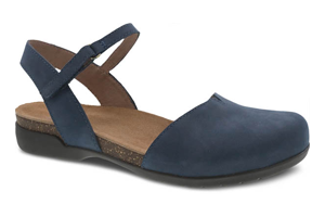 Dansko Rowan: Navy Milled Nubuck