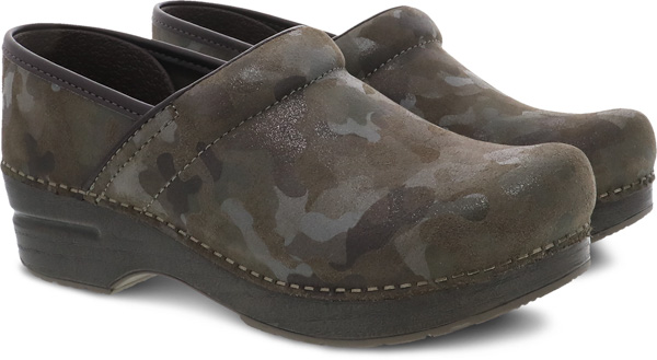 Dansko Professional Clog: Camo Suede