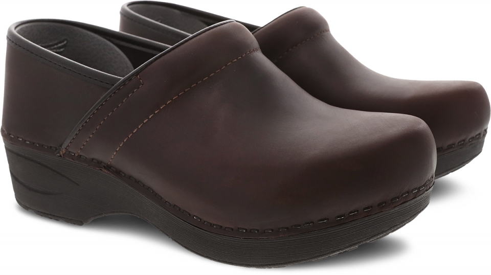 Dansko Professional XP 2 Clog: Brown Waterproof Pull Up