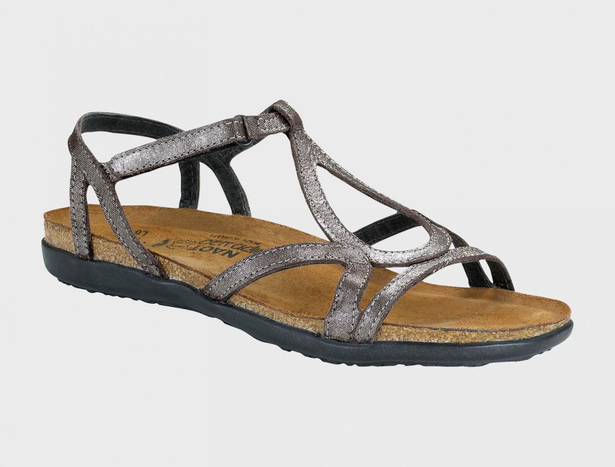 Naot Elegant Flats Dorith: Silver Threads Leather