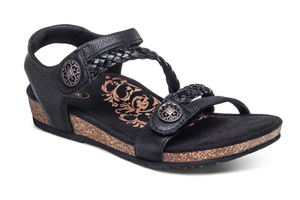 Aetrex Jillian Sport Sandal: Black