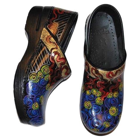 dansko painted clogs