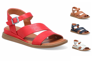 Miz Mooz: Harmony Sandals - Scarlet, Brandy, Black, Cream