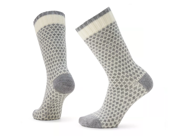 Everyday Popcorn Polka Dot Full Cushion Crew Socks: Natural