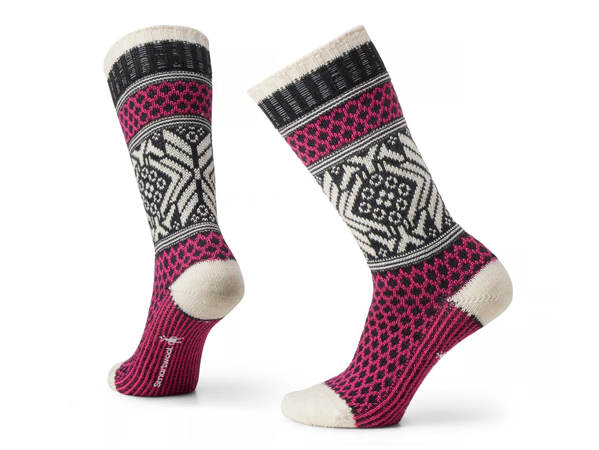 Smartwool Everyday Popcorn Snowflake Pattern Full Cushion Crew Socks: Charcoal