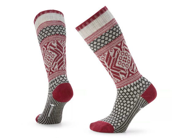 Smartwool Everyday Popcorn Snowflake Pattern Full Cushion Crew Socks: Ash