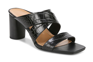 Vionic Merlot Heeled Sandal: Black Croc
