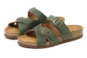 Stegmann Women's Heidi Leather Sandal: Olive