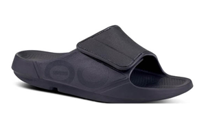 Oofos Men's OOAHH Sport Flex Sandal: Matte Black