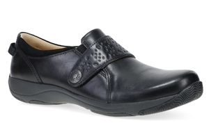 Dansko Sallie: Black Waxy Burnished Sneaker