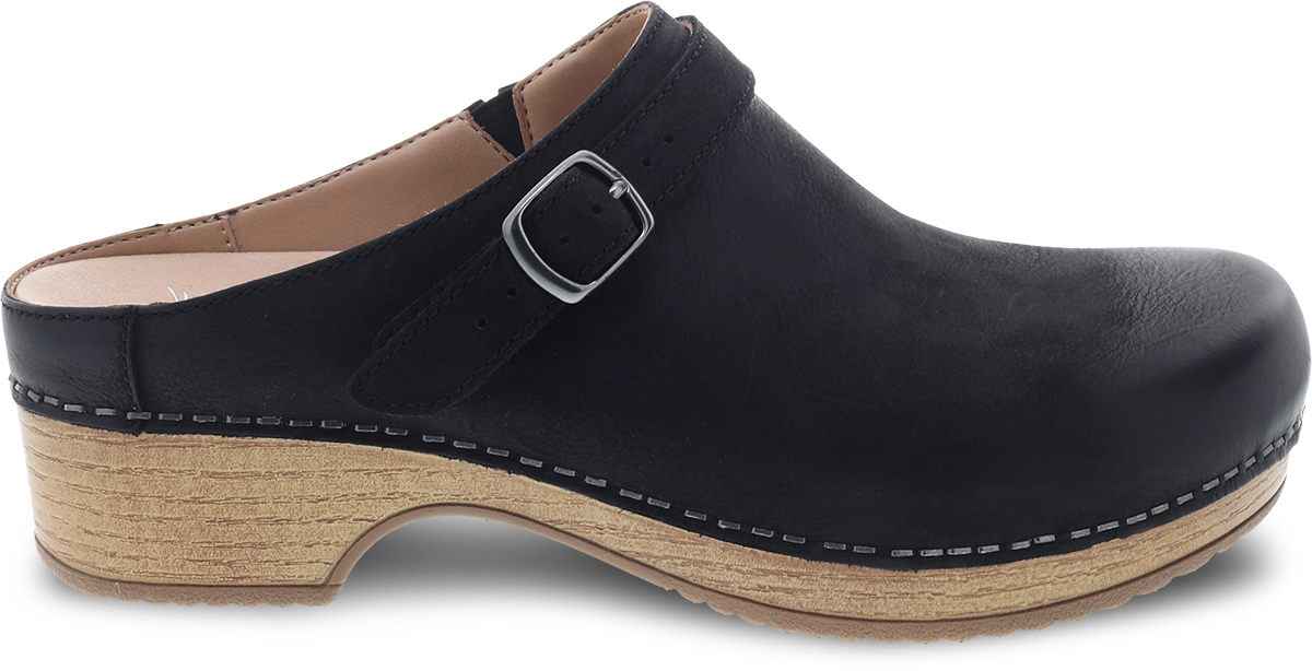 Dansko Berry Shoes: Black Burnished Nubuck